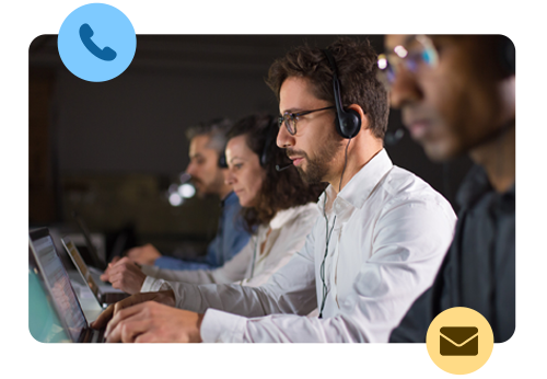 Human support chat interface showing a support agent avatar and a conversation message exchange.